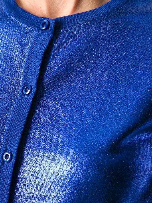 Skinnende cardigan i kobaltblå